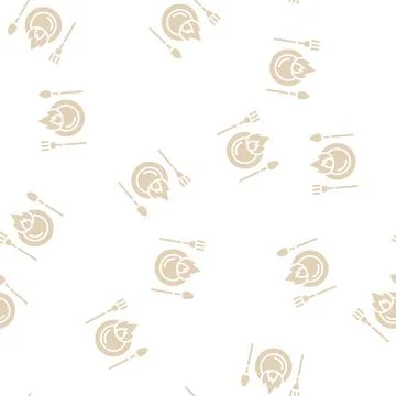 Spicy food glyph seamless pattern Illustrazione stock