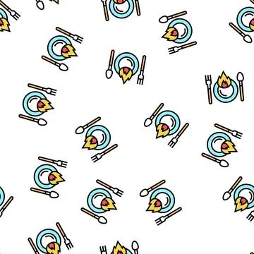 Spicy food vector seamless pattern Illustrazione stock