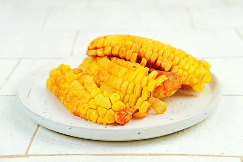 Spicy fried corn  Stock Photos