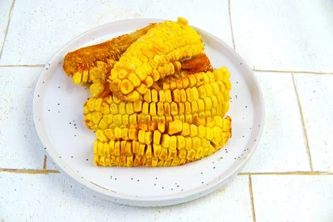 Spicy fried corn  Stock Photos