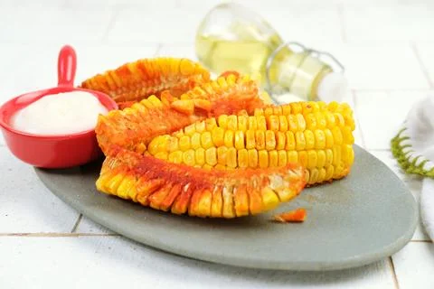 Spicy fried corn  Stock Photos