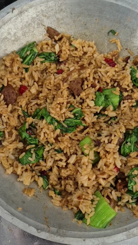 Spicy fried rice mix Stock Footage 324767904