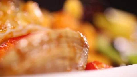 Spicy fried scallop (5) Stock Footage 202206140