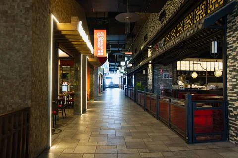 Spicy Joint Eatery Corridor Stock Photos