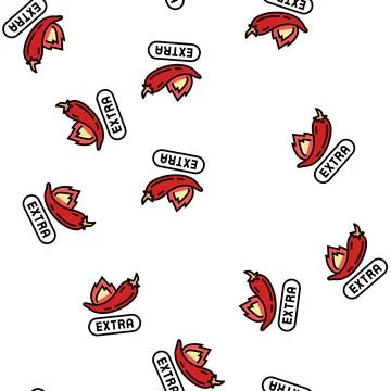 Spicy level extra vector seamless pattern Stock Illustration