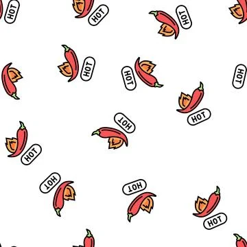 Spicy level hot vector seamless pattern Stock Illustration