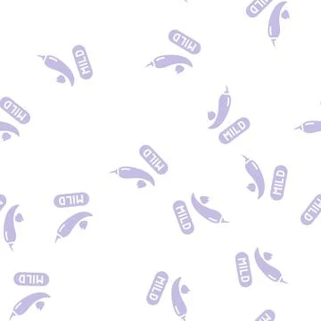 Spicy level mild glyph seamless pattern Stock Illustration