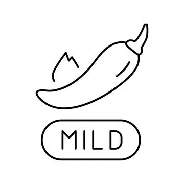 Spicy level mild line icon vector illustration Stock Illustration