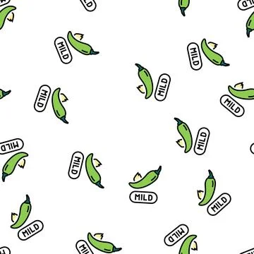 Spicy level mild vector seamless pattern Stock Illustration