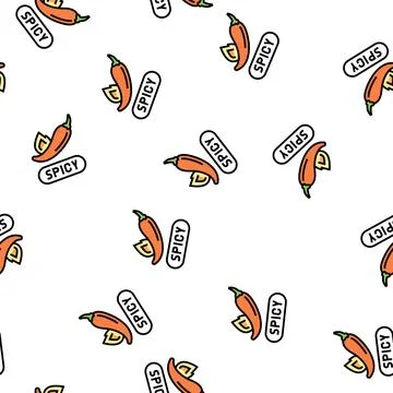 Spicy level spicy vector seamless pattern Stock Illustration