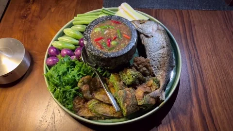 Spicy Mackerel Dipping Sauce2 Stock Footage 323242665