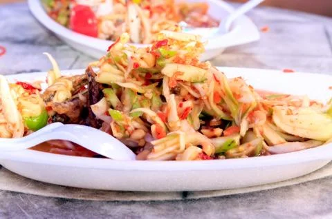 Spicy mango salad Stock Photos