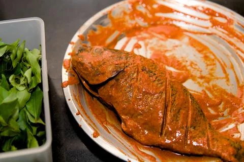 Spicy Marinated Fish Stock Photos