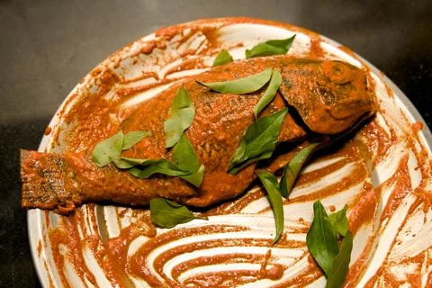 Spicy Marinated Fish Stock Photos