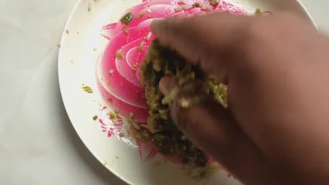 Spicy Mashed Eggplant making at home in Dhaka, Bangladesh Stock Footage 248856606