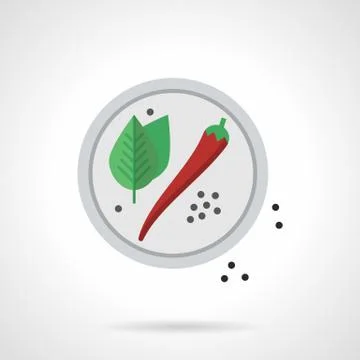 Spicy menu flat color vector icon Illustrazione stock