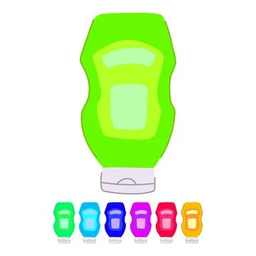 Spicy mustard bottle vector cartoon graphic Stock Illustration
