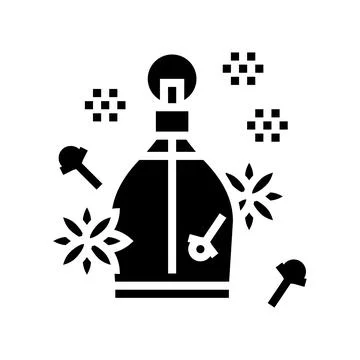 Spicy notes perfume glyph icon vector illustration Stockillustratie