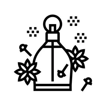 Spicy notes perfume line icon vector illustration Stock-Illustration