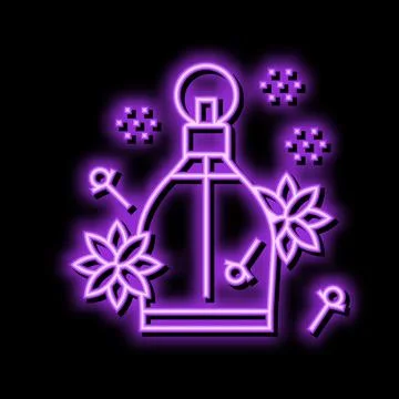 Spicy notes perfume neon glow icon illustration Stockillustratie