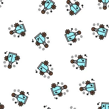 Spicy notes perfume vector seamless pattern Stock Illustration