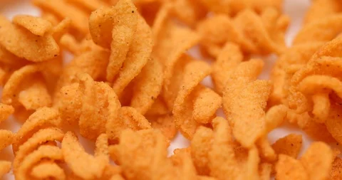 Spicy Pea cracker crisp Stock Footage 87857157