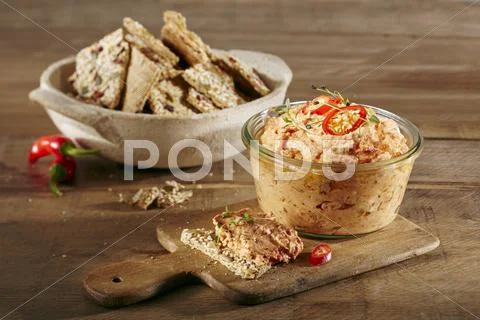 Spicy pepper dip with Thai chillis Stock Photos