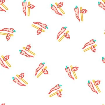 Spicy pepper taste scale vector seamless pattern 스톡 일러스트