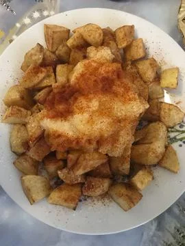 Spicy potatoes Foto stock