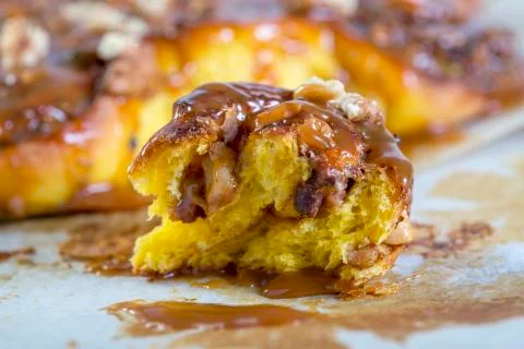 Spicy pumpkin bun. Stock Photos