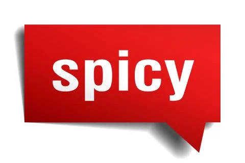 Spicy red 3d speech bubble 스톡 일러스트