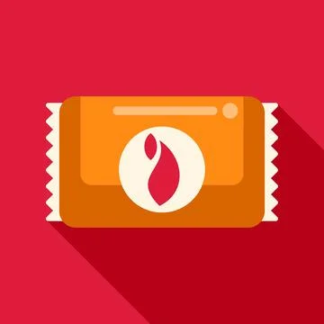 Spicy sauce packet condiment for adding flavor Stock Illustration