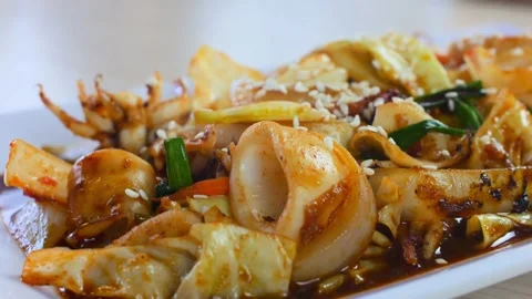 Spicy seafood Stock Footage 236987667