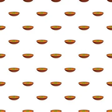 Spicy soup bowl repeating pattern background 스톡 일러스트