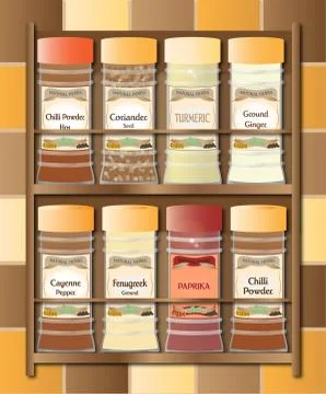 Spicy Spice Rack Stock Illustration
