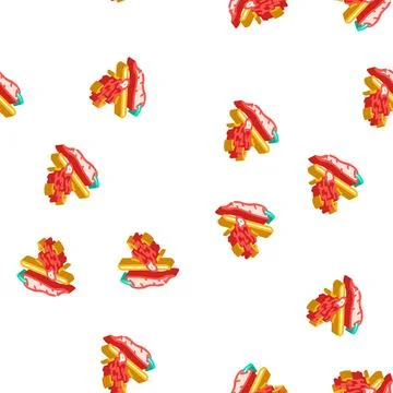 Spicy vegetable burn scale isometric icon seamless pattern Stock Illustration