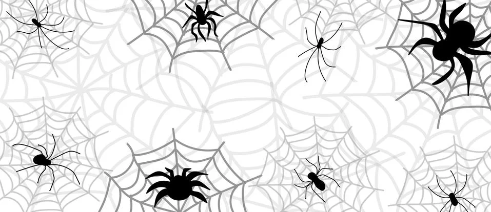 Spider and cobweb background. Illustrazione stock