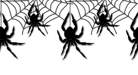 Spider and cobweb background Stock Illustration
