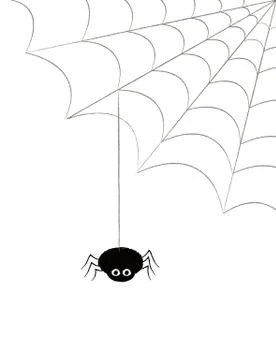 SPIDER AND COBWEB Illustrazione stock