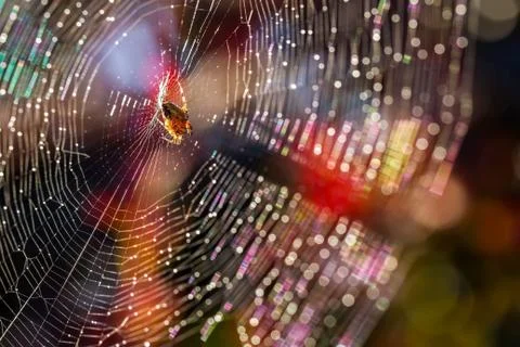Spider and cobweb Stock Photos