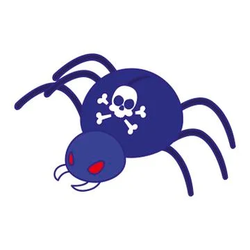 Spider and skull of security system vector design Illustrazione stock