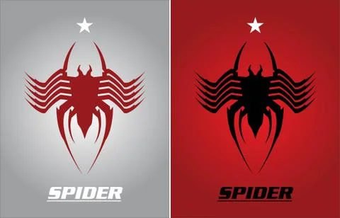 Spider and star Stock Illustration