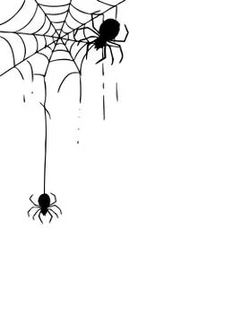 Spider and web Stock Illustration