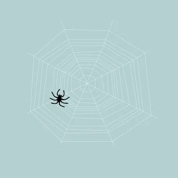 Spider and web Stock Illustration