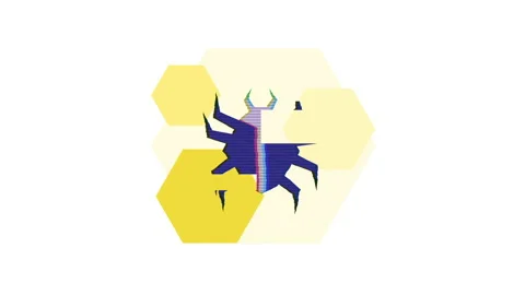 Spider attack cyber security technology animation Stock Footage 158652504