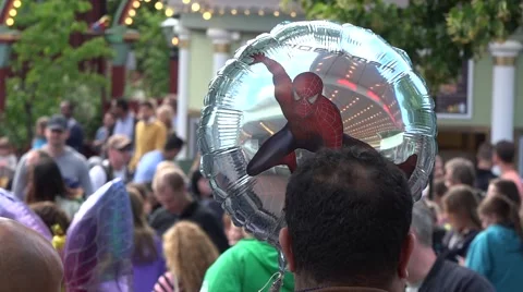 Spider balloon  metallic paint Stock Footage 52724210