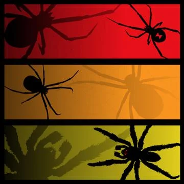 Spider banners Stock Illustration