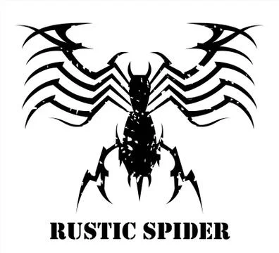 Spider. Black Spider. Black Widow Stock Illustration