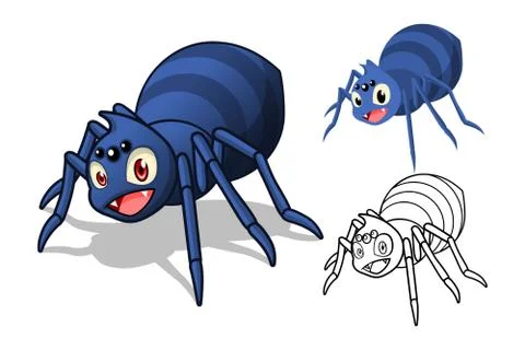 Spider Cartoon Character Stock Illustration