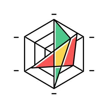 Spider chart color icon vector illustration 库存插图